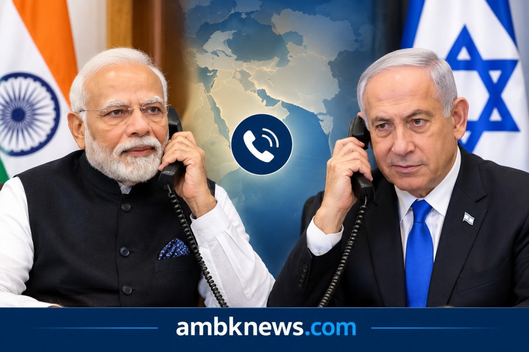 Prime Minister Narendra Modi and Israeli Prime Minister Benjamin Netanyahu discussing India-Israel relations and the West Asia situation